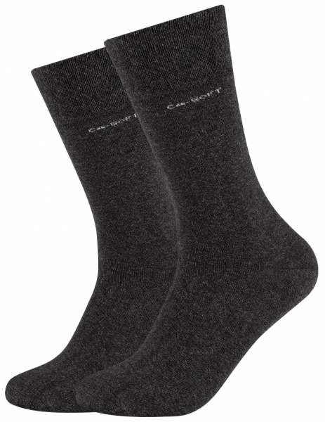 2 Paar CA - SOFTBUND Socken ohne Gummidruck - Anthrazit - Größe 35/38