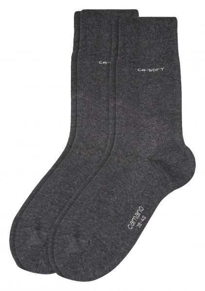 2 Paar Camano CA - SOFTBUND Socken Klassik - Anthrazit