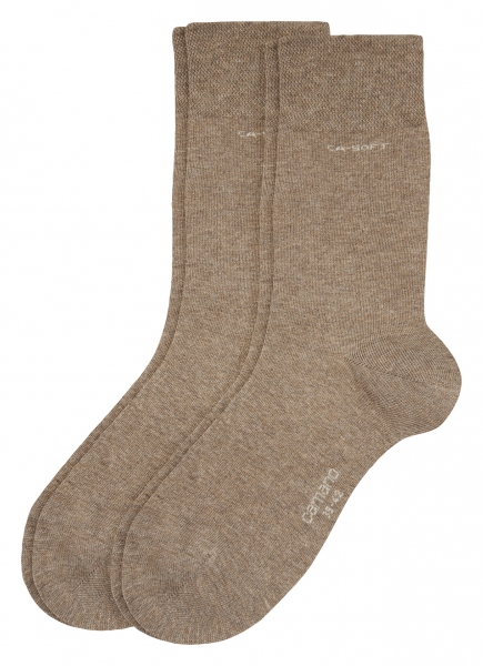 2 Paar CA - SOFTBUND Socken ohne Gummidruck - Caramel - Größe 47/49