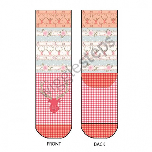 Wigglesteps Damen - Socken - Style: 00516 - Oktober Deer