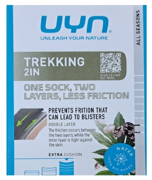 UYN Damen - Trekking 2IN Quarter - Anthrazit/Pink