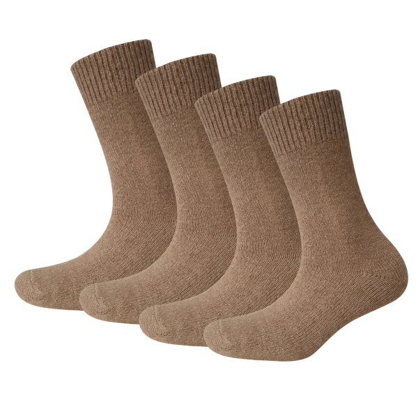 2 Paar Damensocken Mohair - Kuschelsocken - Caramel
