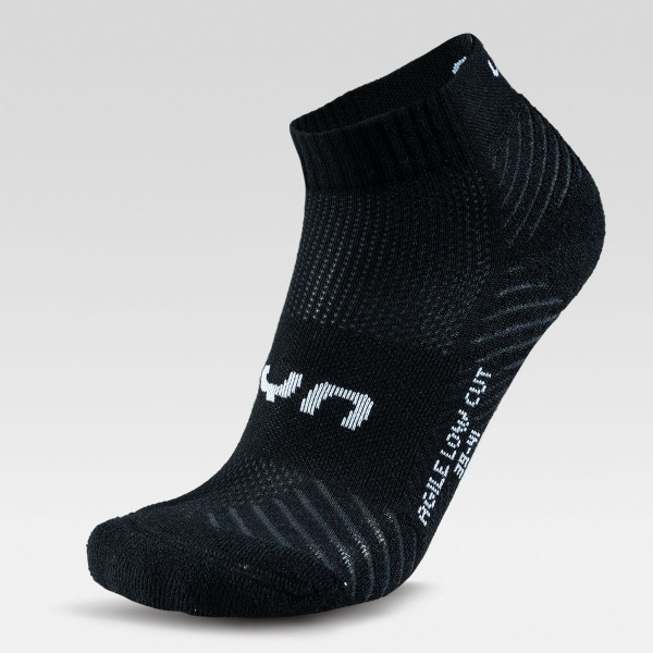 2 Paar UYN Unisex - Agile Quarter mit Frotteesohle - Schwarz