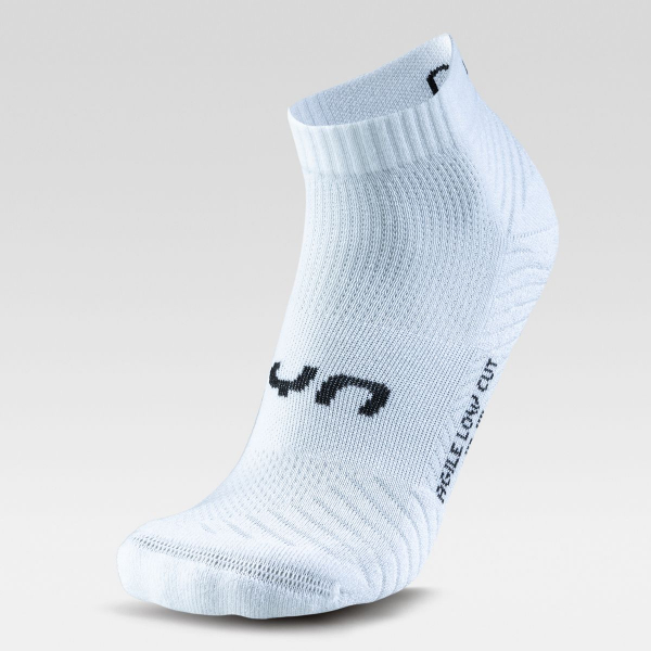 2 Paar UYN Unisex - Agile Quarter mit Frotteesohle - Weiß