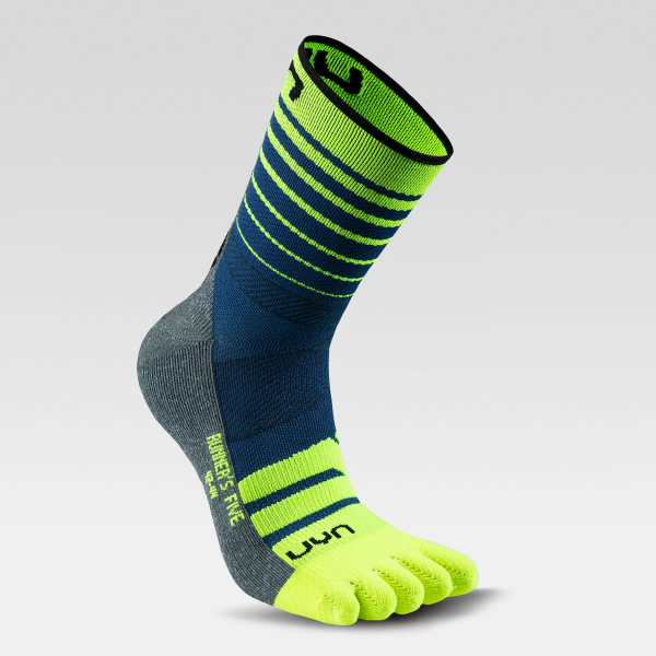 UYN Herren - Runners Five Socks - Lime/Blue