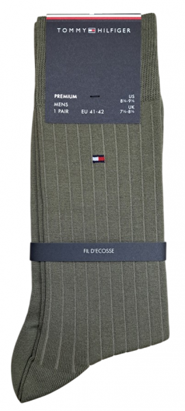 Preview: Tommy Hilfiger Herren - Premium Fil D'Ecosse Socken - Uni Green