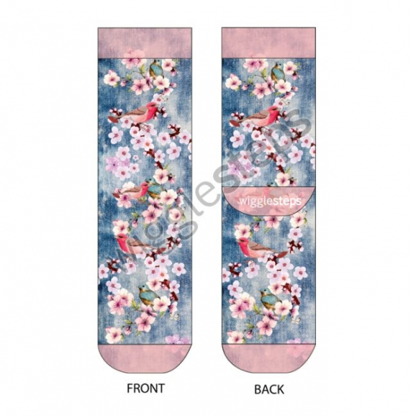 Wigglesteps Damen - Socken - Style: 01042 - Kirschblüte