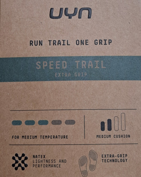 Preview: UYN Herren - Trail Run One GRIP - Quarter - Schwarz