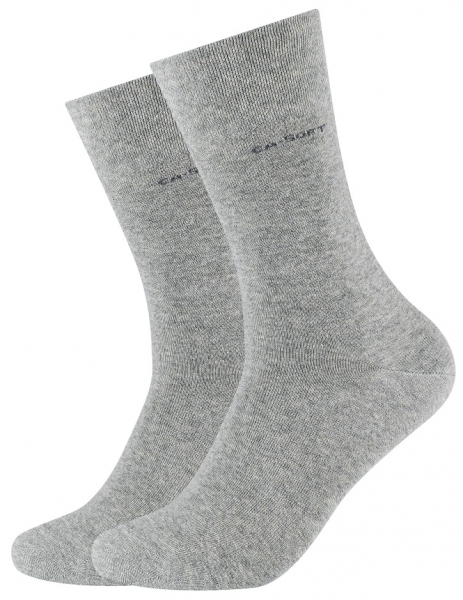2 Paar CA - SOFTBUND Socken ohne Gummidruck - Hellgrau - Größe 35/38