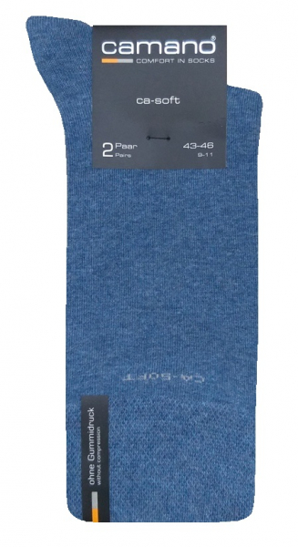 2 Paar CA - SOFTBUND Socken ohne Gummidruck - Demin - Größe 35/38