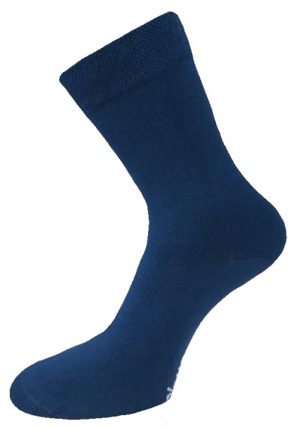 3 Paar Bambus Wellness Strümpfe ohne Gummi - Blau - Größe 47/49