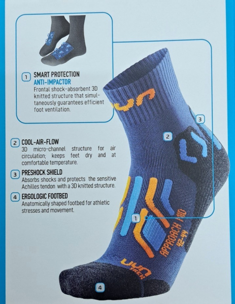 UYN Herren - Approach Kurzschaftform - Blau/Orange