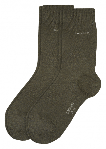 2 Paar Camano CA - SOFTBUND Socken Klassik - Loden