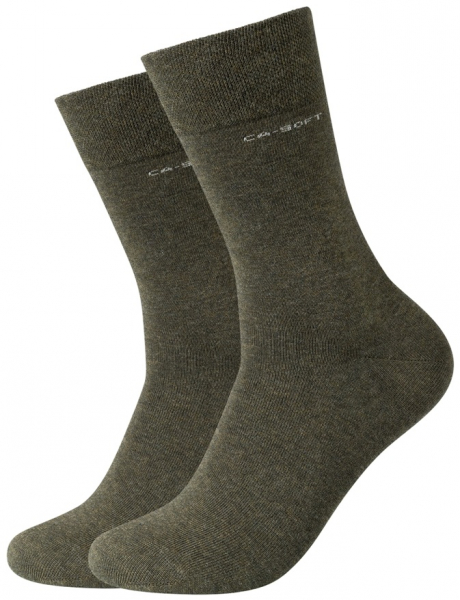 2 Paar Camano CA - SOFTBUND Socken Klassik - Loden