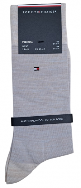 Tommy Hilfiger Herren - Premium Merino Socken - Uni Beige