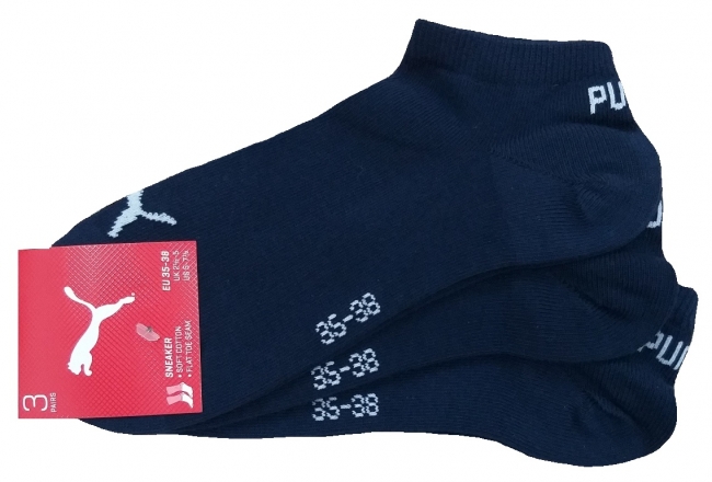 3 Paar Puma Sneaker - Invisible Farbset - Navy - Größe 39/42