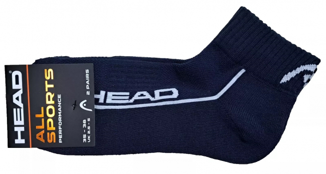 2 Paar HEAD All Sports - Frotteesohle Quarter - Navy