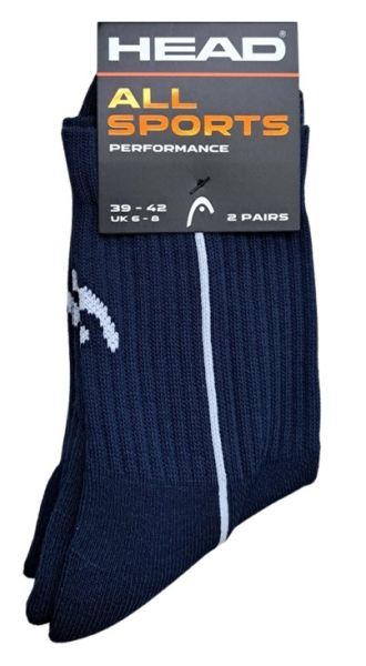 2 Paar HEAD All Sports - Kurzschaft Sportsocken - Navy