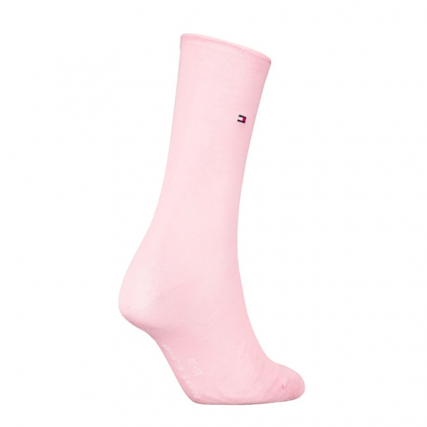 Preview: Tommy Hilfiger Damen Premium Soft Merino Rollrand Socken - Light Pink