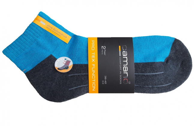 2 Paar Camano Sport Quarter - Frotteesohle Kurzsocken - Türkis