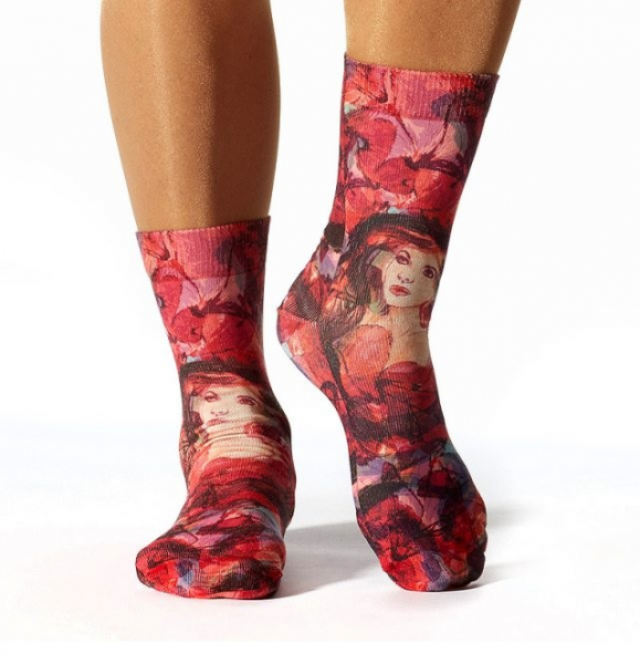 Wigglesteps Damen - Socken - Style: 00011 - Red Women