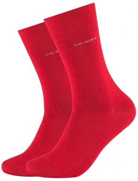 2 Paar CA - SOFTBUND Socken ohne Gummidruck - Rot - Größe 35/38
