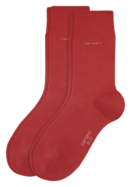 2 Paar CA - SOFTBUND Socken ohne Gummidruck - Rot - Größe 39/42