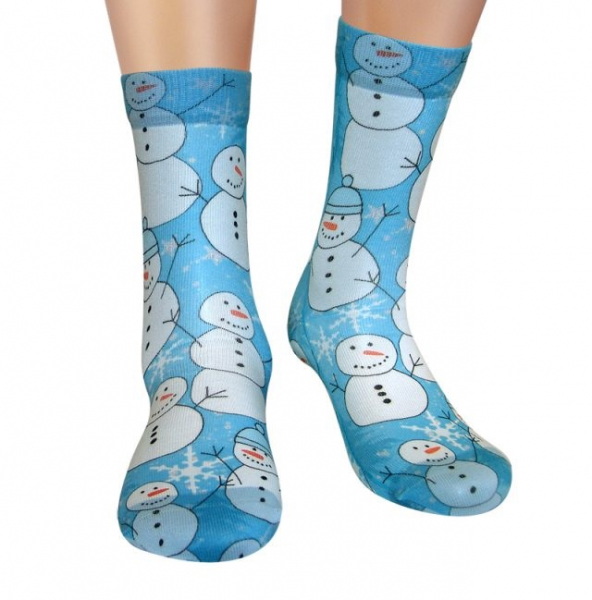 Preview: Wigglesteps Damen - Socken - Style: 00836 - Snowman Blue