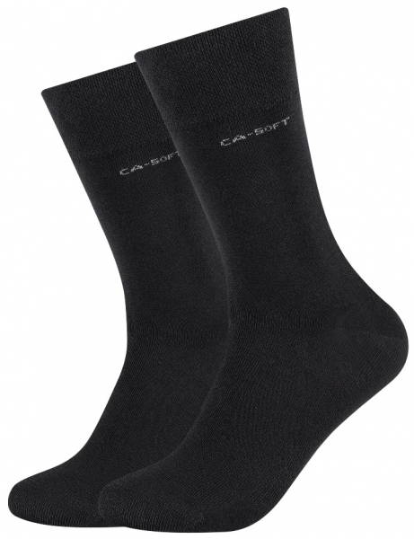 2 Paar CA - SOFTBUND Socken ohne Gummidruck - Schwarz - Größe 35/38