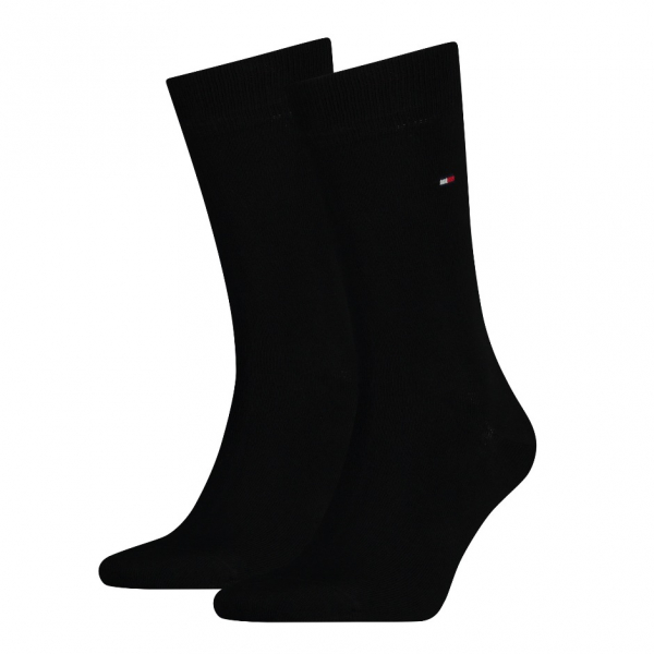 2 Paar Tommy Hilfiger Herren - Business Baumwollsocken - UNI Farbset: Uni Schwarz