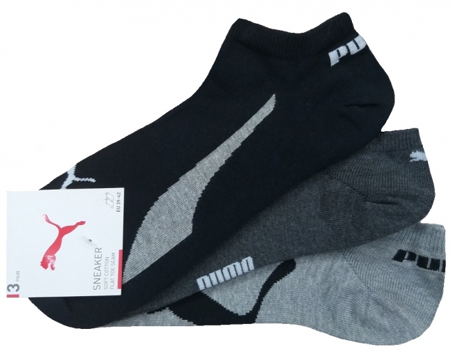 3 Paar Puma Sneaker - Lifestyle Farbset - Schwarz - Größe 39/42