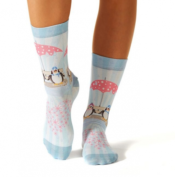Wigglesteps Damen - Socken - Style: 00845 - Love Pinguin