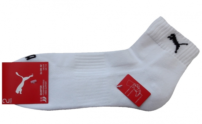 3 Paar Puma Match Frotteesohle Sport - Quarter - Weiss - Größe 43/46
