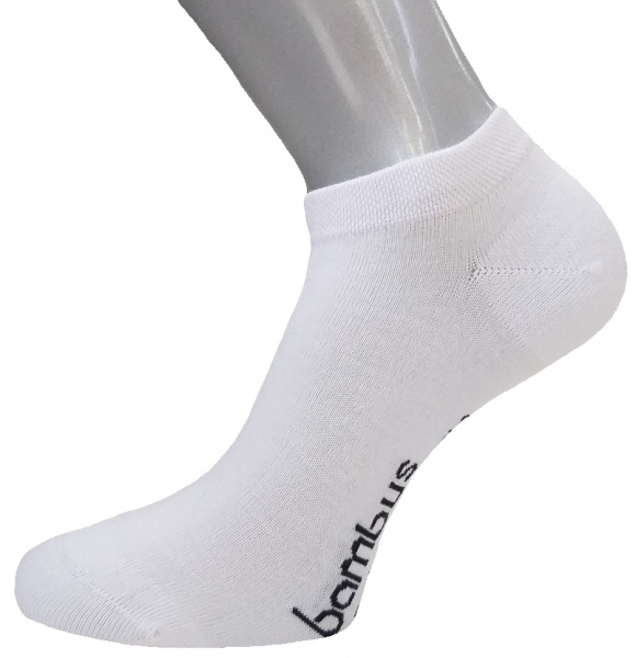 3 Paar Bambus-Viskose Sneaker Füßlinge - Weiss
