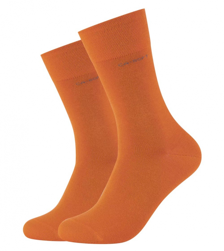 2 Paar CA - SOFTBUND Socken ohne Gummidruck - Burnt Orange - Größe 35/38