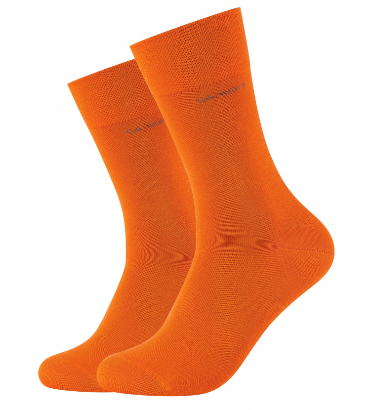 2 Paar CA - SOFTBUND Socken ohne Gummidruck - Orange - Größe 39/42