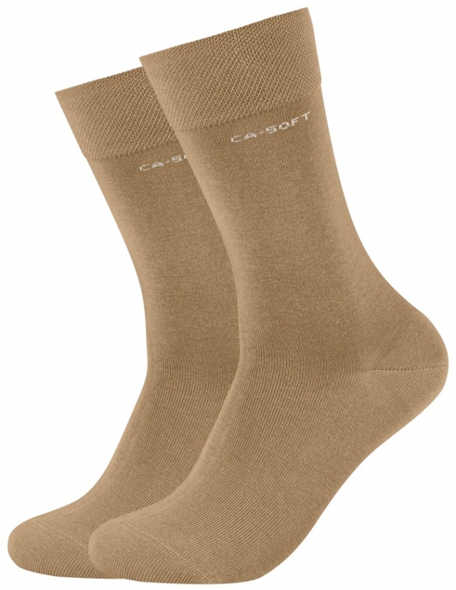 2 Paar CA - SOFTBUND Socken ohne Gummidruck - Iced Coffee - Größe 43/46