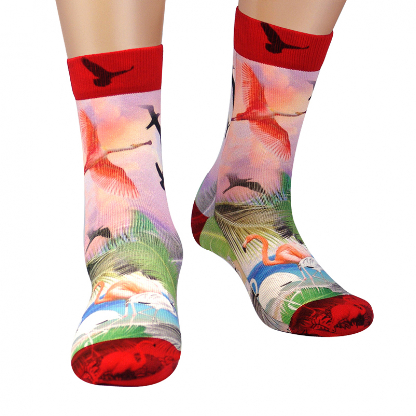 Wigglesteps Damen - Socken - Style: 00324 - Flamingo