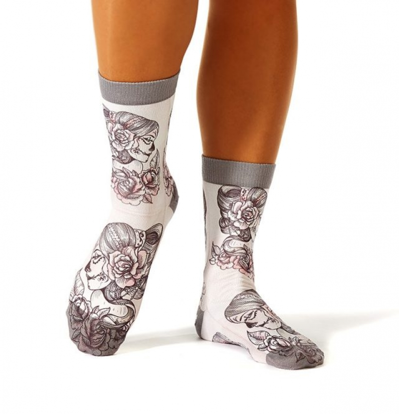 Wigglesteps Damen - Socken - Style: 0839 - Tattoo Skull