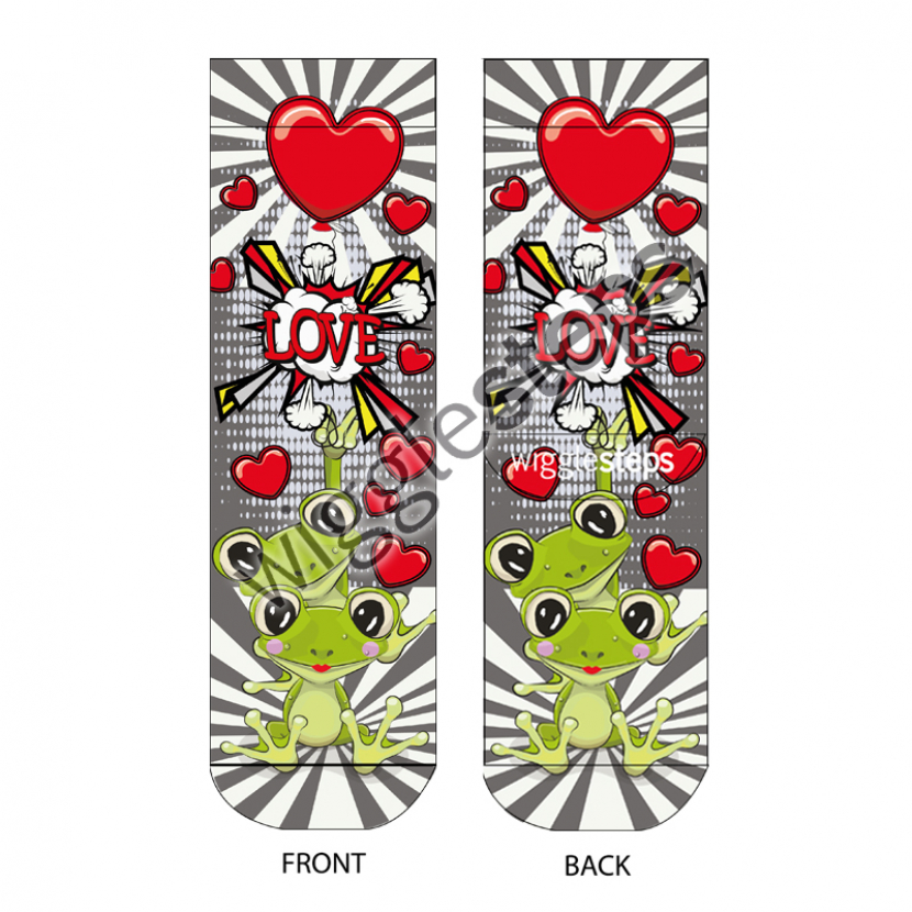 Wigglesteps Damen - Socken - Style: 00844 - Love Frosch