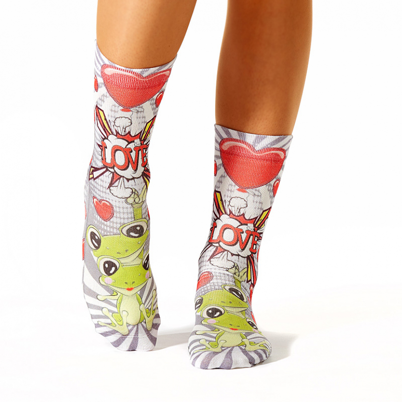 Wigglesteps Damen - Socken - Style: 00844 - Love Frosch