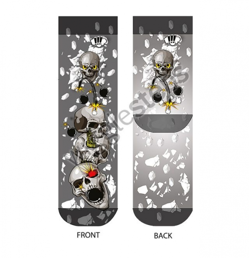 Wigglesteps Herren - Socken - Style: 00849 - Skull Bomb