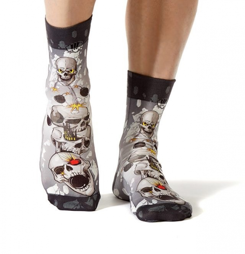 Wigglesteps Herren - Socken - Style: 00849 - Skull Bomb