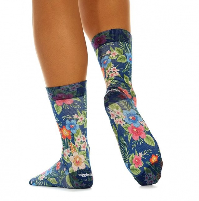 Wigglesteps Damen - Socken - Style: 01013 - Purple Flowers