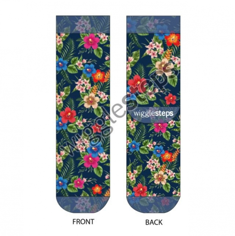 Wigglesteps Damen - Socken - Style: 01013 - Purple Flowers