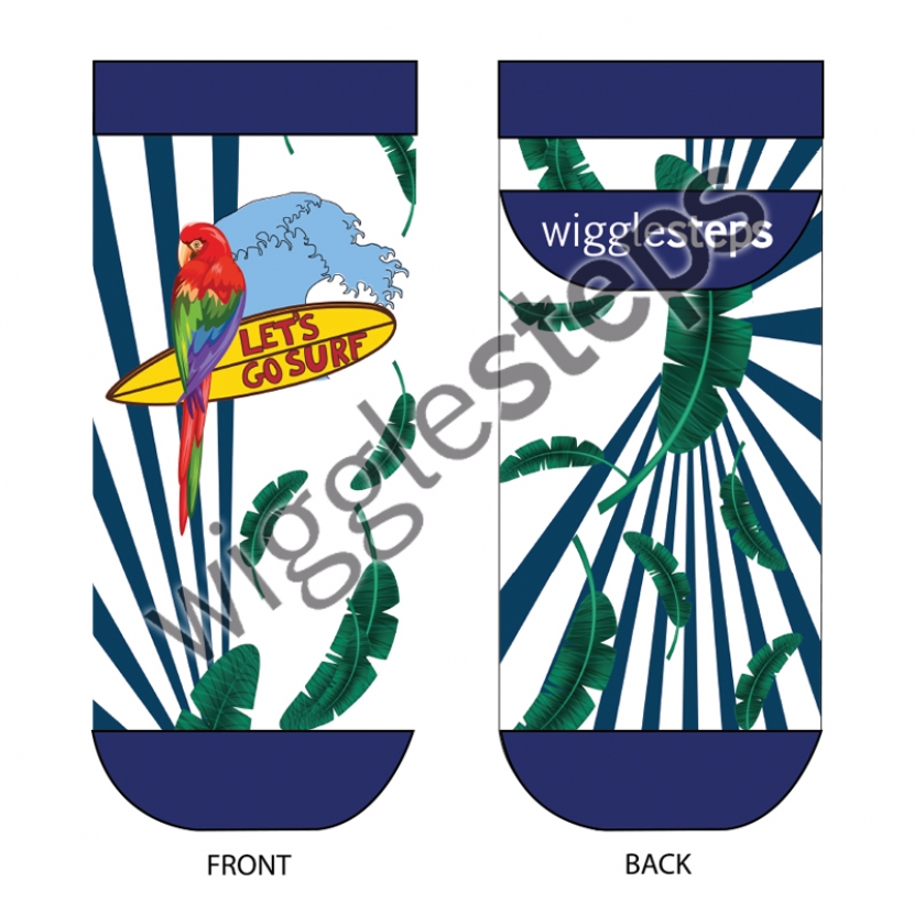 Wigglesteps Herren - Quarter - Style: 01094 - Let's go Surf