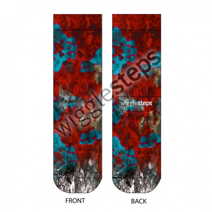 Wigglesteps Damen - Socken - Style: 01261 - Batik Red