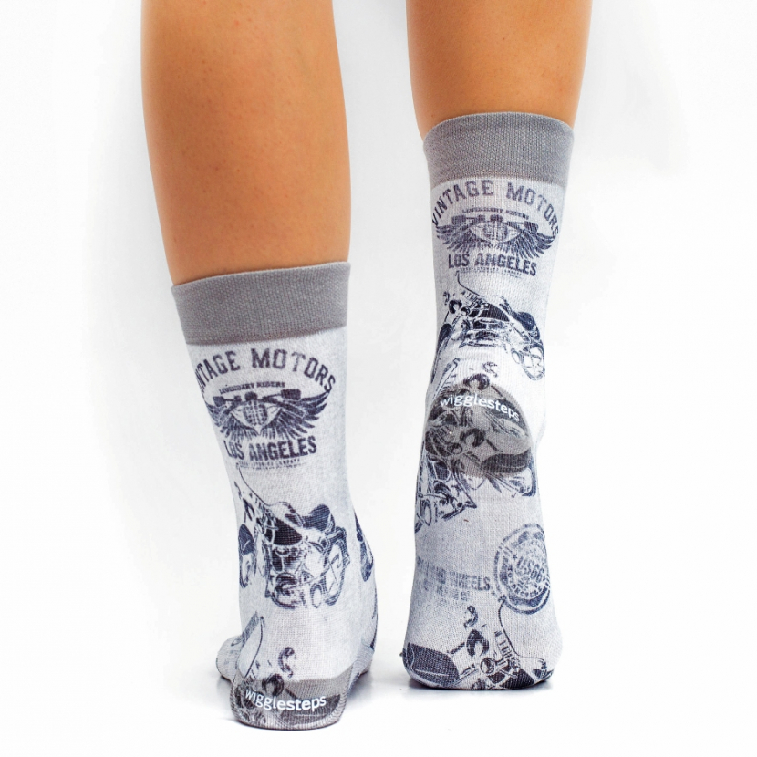 Wigglesteps Damen - Socken - Style: 02268 - Biker Grey