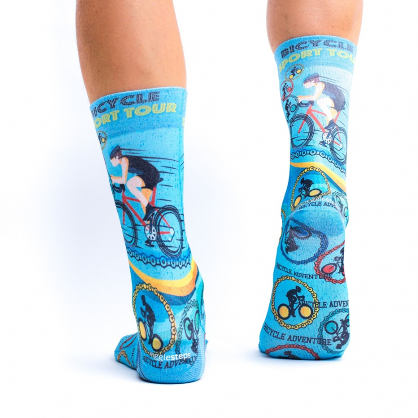 Wigglesteps Herren - Socken - Style: 02508 - Rennrad Blau