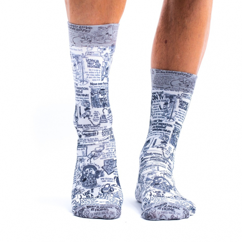 Wigglesteps Herren - Socken - Style: 02512 - Comic White